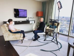 Daan Lennard Liebrenz Instagram - Today I had a cool interview with @parvizkhosrawi and a nice view over Berlin. Thanks for having me, it was great fun😊
#interview #daanlennardliebrenz #fun