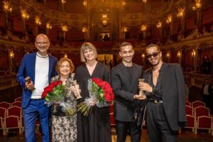 Dali Benssalah Instagram - Our dear @romaingavras just won the international director's award at the German Film
Award for Peace - The Bridge / #friedenspreis
Thank you very much Elisabeth Wicki Endriss @dior 
@ysl ATHENA @netflixfr @netflix @iconoclast.tv