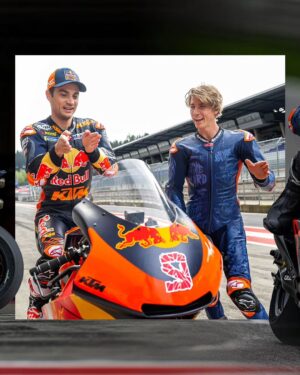 Dani Pedrosa Instagram - When Fabio met Dani... It's not every day you get to ride one of the fastest bikes on the planet AND get some pointers from a MotoGP™ Legend. 

Head to Fabio's YouTube channel to watch the full video edit.

What's the next big challenge for the Austrian MTB rider... Erzberg 2025? 😉

#KTM #ReadyToRace #RedBull #MotoGP