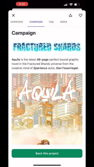 Daniel Feuerriegel Instagram - REWARDS TIME !!!! Just wanted to quickly skim through my graphic novel @kickstarter campaign page & show you all the amazing reward tiers. So … Click the link in my bio. Press the AQUILA button. Sign up to Kickstarter. Select your rewards tier & pledge. Remember .. no money is taken out until the campaign ends. So you can swap and change reward levels to your hearts content ❤️ Thank you so much for your support. Any amount helps 🙃