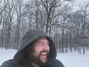 Danny Kiranos Instagram - The kind and incredible response to “the mechanic” has kept us warm these last few days. This is one of the most important songs to me in the timeline of Amigo. I’ll post about why another day. 

The first snow of the year showed up last night and as someone who prefers extreme heat, I’m not usually thrilled with the cold but seeing the property as a completely different world so quickly feels like actual magic. It makes me feel like a kid. Anyway, I’m gonna go sled down the hill. If you haven’t heard the new song yet, it’s def a winter mood song so thank you for checking it out. It also works really well as a soundtrack to snow videos 😉 just saying….