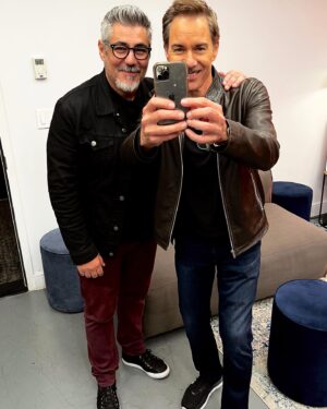 Danny Nucci Instagram - @thepaulamarshall taking a photo of @eric_mccormack taking a selfie of us after he was brilliantly funny in @thecottagebroadway