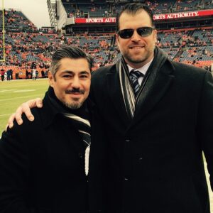 Danny Nucci Instagram - Me n Grigson (Colts GM) l.a little pre game strategy #coltstrong #colts Go Colts! (He's tall)