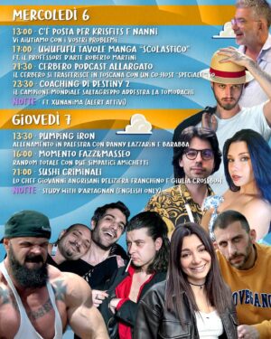 Dario Moccia Instagram - Ecco a voi il programma della maratona. Talmente tanta gente che ho finito i tag.
Divertiamochi!