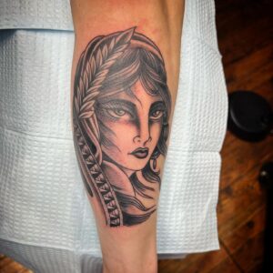 Darren Brass Instagram - One from last week @brasscitytattoo #traditionaltattoo #brassandgrey #alldayeveryday 
#pma