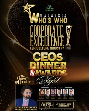 Dato Sri G Gnanaraja Instagram - Malaysia's Corporate Excellence CEOs Awards in Agriculture Industry organized by #iFARMmalaysiaberhad will be officiated by Agro Malaysia President & CEO @datosrig #DSG tonight, Saturday 3 August 2024 @ 7pm at @jwmarriottkl

@agrobankmy 
@aidiel_mohdnoor @rasyidieroslan @datosriismail_dsi datosrisalmahismail 
@dsshahaniza @dsrazakhan 
@datozainab @abangaditajaya @datosri_hanifkashem @datukseriazlan
@serinaredzuawan @datukseridr.norazam
@tun_shuib