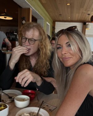 Dave Mustaine Instagram - The King of Thrash and his Queen. Now pouring #HouseofMustaine at all your favorite spots in the Nashville area! 🍷🌆🤘houseofmustaine.com