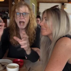 Dave Mustaine Instagram - The King of Thrash and his Queen. Now pouring #HouseofMustaine at all your favorite spots in the Nashville area! 🍷🌆🤘houseofmustaine.com