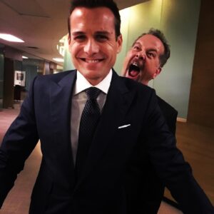 David Costabile Instagram - Look out behind you Harvey and @iamgabrielmacht !!Hardman comin at you! @suits_usa #hardmanreturns #danielhardmanisaballer