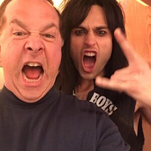 David Costabile Instagram - I am so fucking Rock ‘n’ Roll I almost broke my mock turtleneck in The Dirt. Thanks to @douglasbooth @_iwanrheon @gorillaflicks @machinegunkelly for showing me just how 🖕#motleycrue #docmagee #thedirtmovie #brokenmockturtleneck @motleycrue