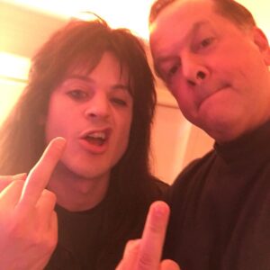 David Costabile Instagram - I am so fucking Rock ‘n’ Roll I almost broke my mock turtleneck in The Dirt. Thanks to @douglasbooth @_iwanrheon @gorillaflicks @machinegunkelly for showing me just how 🖕#motleycrue #docmagee #thedirtmovie #brokenmockturtleneck @motleycrue
