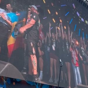 David Friedrich Instagram - I still can’t believe it.
With over 100,000 people, it was the biggest show I’ve ever played. We had fun together like there was no tomorrow. Especially for me to experience something like this in Poland fills my heart. I had so much fun with you @polandrockfestival
The energy of the festival is truly unique. So much joy, respect and love. It was an honor to play for you guys. 
For those who don’t know.
I was born in Germany. But I spent a lot of my childhood in my grandfather’s house in Poland. He played the trumpet in the orchestra and was always making music. At the opening ceremony when the orchestra was playing, I remember how grandpa used to play.
He has not lived on earth for a long time, but yesterday he was more present than ever.
He’s not gone, he’s just traveling.
In a better place.

Picture 3. 
There has really never been a concert in my life where I didn’t pray before the show. Since I’ve been playing concerts, I pray of course for a good show and that everything goes as planned, but much more that we have fun together, also for all the people who are no longer with us. Because somehow, don’t ask me how, they are still here.
Especially yesterday.
Thank you grandpa. Thank you Poland.

Dziekuje Polska 🇵🇱

📸 @dajoeberlei