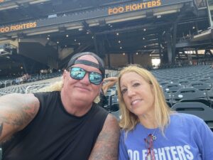 David Heath Instagram - Ready for some #foofighters #NY with Susan Nelson-Heath
