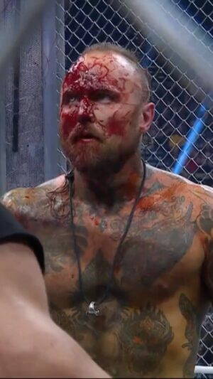 David Heath Instagram - @gangreldavidheath helped out TNT Champion @ratedrcope during the TNT Championship Barbed Wire Steel Cage match at #AEWDoN! 

Did you miss the #AEWDoN PPV? Order it right now! allelitewrestling.com/aewonppv