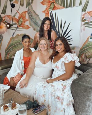 Dawn McCoy Instagram - Spent the perfect summer morning last week celebrating @saltair’s new launch of their Sunscreen Body Oil SPF50 with founder, supermodel, mama - and gorgeous soul - @iskra.
We became fast friends - and she is just as beautiful a person as you would hope her to be.
So much so that she surrounds herself with beautiful-souled women and I left with not only 1 new friend but 3.💕
Plus, I got to see a bevy of old friends to boot. 
Just a really perfect day.❤️

And the sunscreen oil? DIVINE!! 
It comes in two scents - Santal Bloom & Pink Beach and provides sunburn and photoaging protection while a nourishing blend of kukui and mongongo oils and vitamin C leaves skin glowing.
Thank you for hosting the ultimate girly girls’ day, @saltair @iskra & @lionviprelations.

*p.s. This dress is only $29 today! (See slide 2!)
The perfect…USA Olympic, Labor Day, July 4th, Memorial Day, Election Day look.☺️🇺🇸❤️ 

Comment SHOP below to receive a DM with the link to shop this post on my LTK ⬇ https://liketk.it/4N68C

#ltkseasonal #ltkbacktoschool #ltksalealert