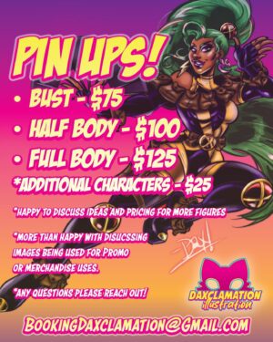 Dax ExclamationPoint Instagram - I rarely do this but im officially opening up #commissions to the public! This month has been slower than I would have liked so I have the time and I could use some extra projects. if you or someone you know needs any illustration or graphic design work done, please feel free to reach out! 

I’m happy to answer any questions, walk you through the process, and discuss your ideas. Send any inquiries to bookingDaxclamation@gmail.com 💕 #illustration #design #freelance