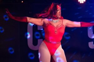 Dax ExclamationPoint Instagram - Thanks to @rosie.beret and @naughtymenagerie for having me at #rageRiot this past weekend at @dc9club ! And special thanks to @picsgimisios for photographing all the performances!! 💎💎💎💎❣️❣️❣️❣️ #drag #emmaFrost #scarletWitch #dmvDrag