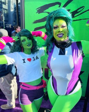 Dax ExclamationPoint Instagram - well obviously I had a FANTASTIC time at the @shehulkofficial premiere!!! I seriously wish I could tell you EVERYRHING about the show but I’m not a monster so I won’t. All I will say is GET ready!!!! I absolutely loved it! Thanks to @marvelstudios for having me! And thanks to @sinagrace for being my plus one as well as letting me take over his entire apartment for a week! 💚💚💚💚💚💚