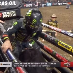 Daylon Swearingen Instagram - Blessed to be 85.50 points on @pagebulls Sweet Train in Round 2 at Albany @pbr 
Ready for 2024 🎊
@carolinacowboyspbr @championpowereq @wrangler @monsterenergy @americanhatco @totalfeeds @pneudart @rafterpchaps @bruntworkwear @mccoysbuildingsupply @lvcordasamericanas 
•
#pbr #carolinacowboys #thecowboyway