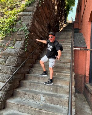 Daz Black Instagram - Today while on tour! We stopped by to see the stairs from The Exorcist! And the house from the iconic poster! Such a cool experience and there were so many fans of the movie too!