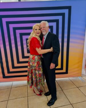 DeAnne Stidham Instagram - A special night with my favorite date and my very favorite color!!! Vision ‘24 was so so amazing and I loved being alongside my wonderful Husband!!🥰🥰 #lularoevision #nightout #dinnerdate #dress #fashion