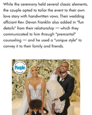 DeVon Franklin Instagram - It was truly my honor to officiate the amazing wedding between my sister @letoyaluckett and my new brother @taleo47…what God has put together let no one pull apart! 

it was truly one of the most beautiful weddings that I have been to, and you could feel the love in the room.

I shared many things during the ceremony, including the idea that Love is a dedication to action not just a verbal commitment. 

When you say “I love you” you’re really saying “I’m dedicated to you”

Love must be evaluated by what is done not just by what is said! 

It was truly an honor to be included in this magical moment in the lives of Letoya and Toleo, I pray God’s blessing upon their union eternally! 

Suit: @richfresh 
Shoes: @ferragamo 
Chain: @jivdesigns 
Hair: @emily_imagna 
📸: @sterlingpics & @theexperience1911 

#wedding #love