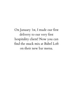 DeVonn Francis Instagram - I have been working on developing my snack brand for the past year. I work on it at odd hours, a little bit every day. Figuring out flavor, manufacturing, sustainability, where it will be sold, etc.

On January 1st, I made our first delivery to our very first hospitality client! Now you can find the snack mix at @babelloft on their new bar menu.

Starting of the year with this achievement feels like a good omen for what’s to come. My dream is seeing the snack mix at more bars, restaurants, and hotels around the country.

So consider this my open call to hospitality brands and individuals at said bars, restaurants, and hotels! If interested in carrying this product, let’s talk!

Email me—send me a DM. Looking forward to hearing from you :)