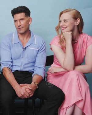 Deborah Ann Woll Instagram - Found some photos from our press day at D23. Jon and I were paired together. ❤️❤️💀💀