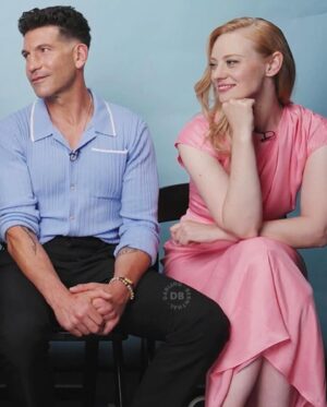 Deborah Ann Woll Instagram - Found some photos from our press day at D23. Jon and I were paired together. ❤️❤️💀💀