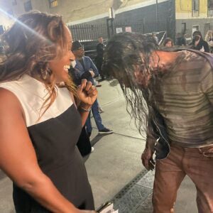 Deborah Joy Winans Instagram - @amcthewalkingdead Thank you so much for 11 seasons of AMAZINGNESS!! And thank you to my friends over @thetalkingdeadamc  for rolling out the red carpet to attend the series finale!! I had a blast! Met my faves! Saw some walkers! And said a tearful goodbye to a show that has given my husband and I so much joy over the years!! Thank you🙌🏿🙌🏿💜💜 MUA @missdrini  Hair @iammichab