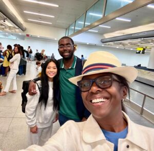 Deborah Roberts Instagram - A gold medal moment on the way home. Hello @sunisalee and congratulations to you and @simonebiles and the rest of @teamusa  @paris2024 (sorry to embarrass you Nick).