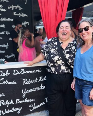 Debra DiGiovanni Instagram - Today was the best day! Got my name on the wall of the world famous @thecomedystore with my pals @ahamedweinberg @chrisestradacomic @jetskijohnson (plus so many great comics) AND my best friend Robyn was with me!! (Pic 2) feeling pretty GD grateful!! 🩷🩷