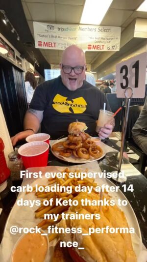 Declan Horgan Instagram - First ever carb loading day after 14 days of Keto guided by my trainers @rock_fitness_performance_ , was dreaming of this day for a week to hit up @meltgourmetcheeseburgers for a banging burger always . #TEAMDECLAN #operationswoledeclan