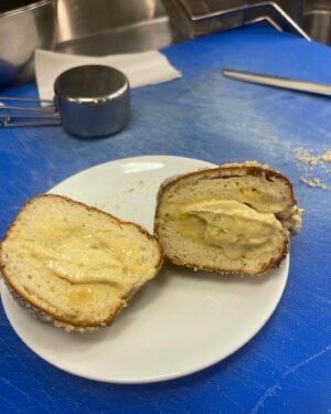 Declan Horgan Instagram - Some malted  pistachio bombas I made for desert for a gig over the weekend #doughnuts #teamdeclan