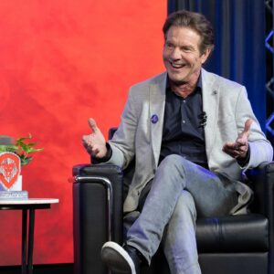 Dennis Quaid Instagram - An unforgettable night with Dennis Quaid! 🎬

We kicked off with the ‘Reagan’ movie premiere and followed it up with a Live 2-hour @pbd.podcast 

Laughter, tears, & solving world problems 😉 

#reagan #movie #PbdPodcast