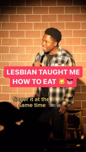 Denny Love Instagram - I was given a LIVE tutorial from a true professional! Ladies is this fact or fiction she’s telling me? 👀 💦
-
-
-
#lesbian #standup #standupcomedy