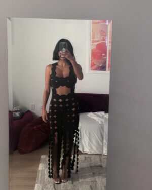 Diane Guerrero Instagram - Thank you god for my community. 
Thank you for:
Eating more birthday cake well after my birthday. 
Sailor moon shorts 
Swimming in Darryl’s supper cool tank 
Mediocre selfie in the mirror 
Dancing with Dawn to Straight Up 
Grub with my princess Erika 
Rene being a bashful sweetheart
Trying on all of Erika’s dresses 
Jennan and I on her porch after a watching whales jump out of the water. She said to me “You’re gettin maqlouba 🇵🇸😋.”