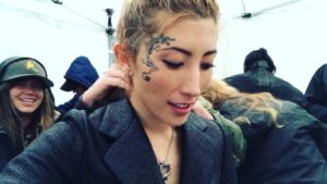 Dichen Lachman Instagram - In general #crew #work #hard ⚙️but on #alteredcarbon it was #nextlevel ⛓ these people deserve so much #credit for the incredible #job they did #rain #hail #shine #dayindayout ⛈ some days they also kept me standing on top of everything else #bloodsweatandtears 🙏 @altcarb @skydance #netflix  Do you #love the #face #tattoo #amazing 💥 #behindthescenes