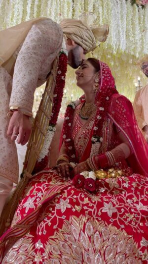Disha Parmar Instagram - Happy 3rd Anniversary to us baby! You are just such a beautiful person inside out and as I always tell you that I could only be married to you! These 3 years have been the most beautiful ,easy & special ever! And thanks for giving me our “NABBU” 
I love you! ❤️