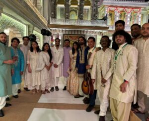 Divya Kumar Instagram - 10 days of rollercoaster with my brothers @soulfulsachin & @jigarsaraiya for the wedding of the century... Music, chants, mantras, folk and what not, an overwhelming experience 🙏.. thank you Sachin & jigar for taking me back to my old studio days and making me believe that learning will never end in this life no matter how far or big you grow... And to the whole team @romilved, @music_talentmgr, @iammadhardik for making this hectic yet a smooth coordination... Blessed to have witnessed this mega event.. thank you Ambani family for the unmatchable hospitality,  considering and making me a small part of your humungous world... Blessings to anant & radhika for a beautiful future, rise and shine always...

#divyakumar #ambaniwedding #explore