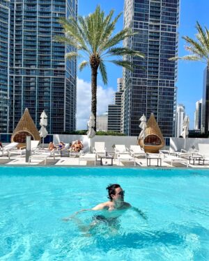 Dmitry Sholokhov Instagram - Urban paradise🖤

#sholokhov #art #design #fashion #poolside #urbanoasis #citylife #summervibes #relaxationmode #cityscape #palmtrees #highriseliving #urbanretreat #pooldays #vacationmode #sunandswim #skylineview #luxuryliving #summerinthecity
