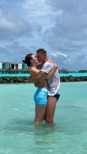 Dmitry Tarasov Instagram - make each other happy ✔️ 
@vitusing swimwear 🩵#SOMaldives