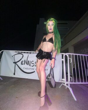 Dollya Black Instagram - You can’t tell me sh*t in my @mistygwigs 💚 thank you to my drag babies @draggedyanne and @suecydedrag for taking care of mama 😍