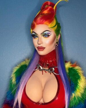 Dollya Black Instagram - Happy Pride Divas! Now more than ever, I want to live as out and proud as I can. Exposure is a great learning tool. Just being yourself can teach so many about something they don’t know.💚 Consensually give a hug to your fellow queers this month and remember that the fight still continues! Trans rights are being targeted and removed and we cannot stand for the bigotry! The Trans community is a vital organ in the LGBTQIA  body, to pretend otherwise is a delusion. 😘 
Wig: @dollyablackdesigns 
Choker: @vulpinicvestements 
Fursuit: @elfalexandria 
Catch me performing in El Paso in n June 24th for @epsuncitypride 🌈 I’m literally so excited for the looks I’m planning 😭🥰