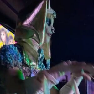 Dollya Black Instagram - 🐈I was a God in a past life🐈 
Mummy Kitty for @twistedtuesdaysorlando @southernnightsorlando this last Tuesday! 
Thank you @milandmarco for letting we borrow the fit💚 
Contacts: @ttd_eye CODE “dollya.black
Headpiece/Bra: Me 
Outfit: @milandmarcocustom