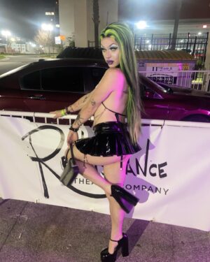 Dollya Black Instagram - You can’t tell me sh*t in my @mistygwigs 💚 thank you to my drag babies @draggedyanne and @suecydedrag for taking care of mama 😍
