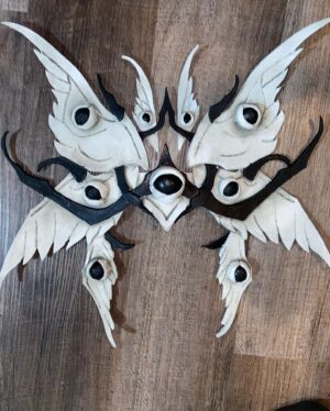 Dollya Black Instagram - 👁️👁️👁️Be not afraid 👁️👁️👁️
Earlier this year, I received a beautiful addition to my back tattoo from my friend, Gray. While cutting out the stencils for the tattoo, I was inspired to create a headpiece. Shoutout to @especimengris @especimenscythe for designing this headpiece for me. Everything you see, minus the garment, was made from EVA foam. I took the headpiece and deconstructed it to make a belt, choker, and panel down the front of my costume. I hand sculpted the eyes out of EVA Foam Clay. The wings were purchased, but painted/aged by me. I cannot express how much fun it was to take a design from my friend and bring it to life in this way. Collaborating as artists can be so rewarding. Thank you Gray for continuously inspiring me with your art. If you are in Los Angeles and need any tattoo work, please hit up @especimengris 💚
Thank you @epsuncitypride for having me this last weekend and giving me a platform to share this look.
Headpiece design: @especimengris @especimenscythe 
Wings: @lamurflowerswings painted by me
Eyes: Hand sculpted by me with the help of @venusenvydrag and @jrbryant101