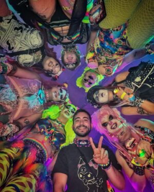 Dollya Black Instagram - Raver babes at the @kandikr4ve 😈 i love these gremlins so much. So blessed to have y’all in my life 💚