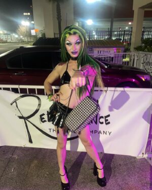Dollya Black Instagram - You can’t tell me sh*t in my @mistygwigs 💚 thank you to my drag babies @draggedyanne and @suecydedrag for taking care of mama 😍