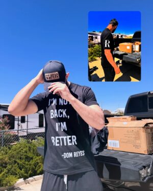 Dominick Reyes Instagram - Dom Reyes X True Classic Tees are in! Link in the bio to purchase or visit directly at domreyes.com. Thank you to everyone who pre ordered you will receive special bonus gift, and orders will ship this week. For everyone who has not ordered yet. For the first 50 ordered this week you will receive a gift as well! I appreciate all your support in and out of the octagon.  I am honored to be supported by you! God bless, I can’t wait to dance under the lights again. I’m not back, I’m better! 

#merch #tshirt #clothing #gear #ufc #mma #fashion #passion #art #support #love #represent #teamreyes